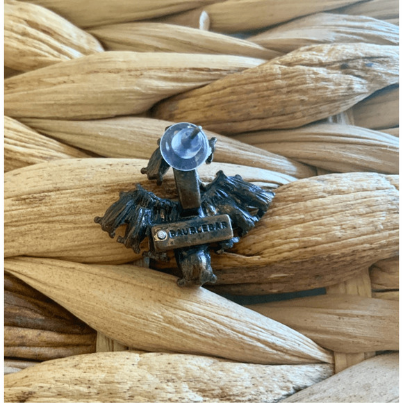 Crystal Fan Stud Earrings - Picture 3 of 8